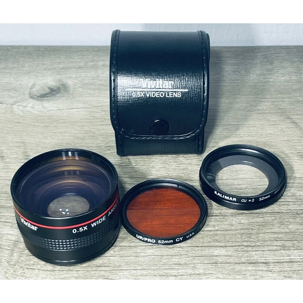 Vivitar 0.5X Video Underwater Lens Wide Angle UR/Pro 52mm CY Kalimar CU+2 & CASE